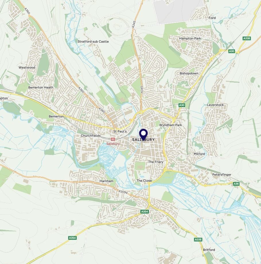 Map of Salisbury
