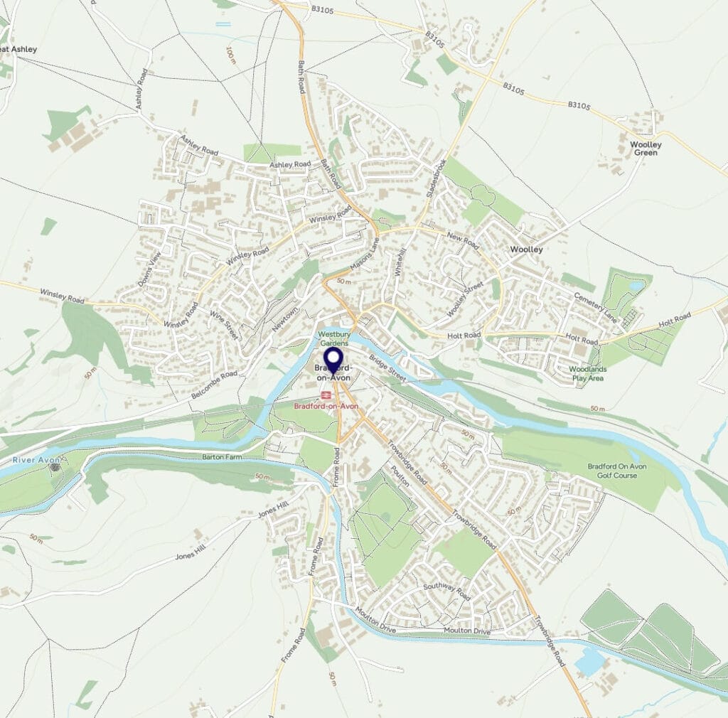 Map of Bradford-on-Avon